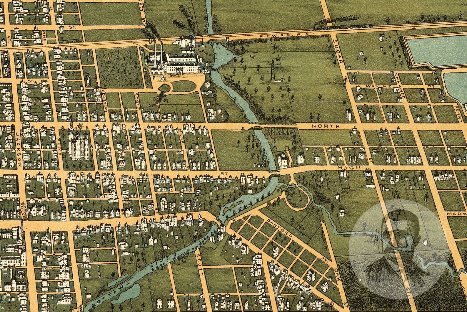 Vintage Lima Map 1892 Old Map of Lima Ohio Historical Wall Etsy