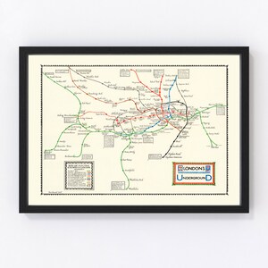 London Map 1922, Vintage London Map, Old London Art, Wall Art Gift for London History Lovers Retro Decor