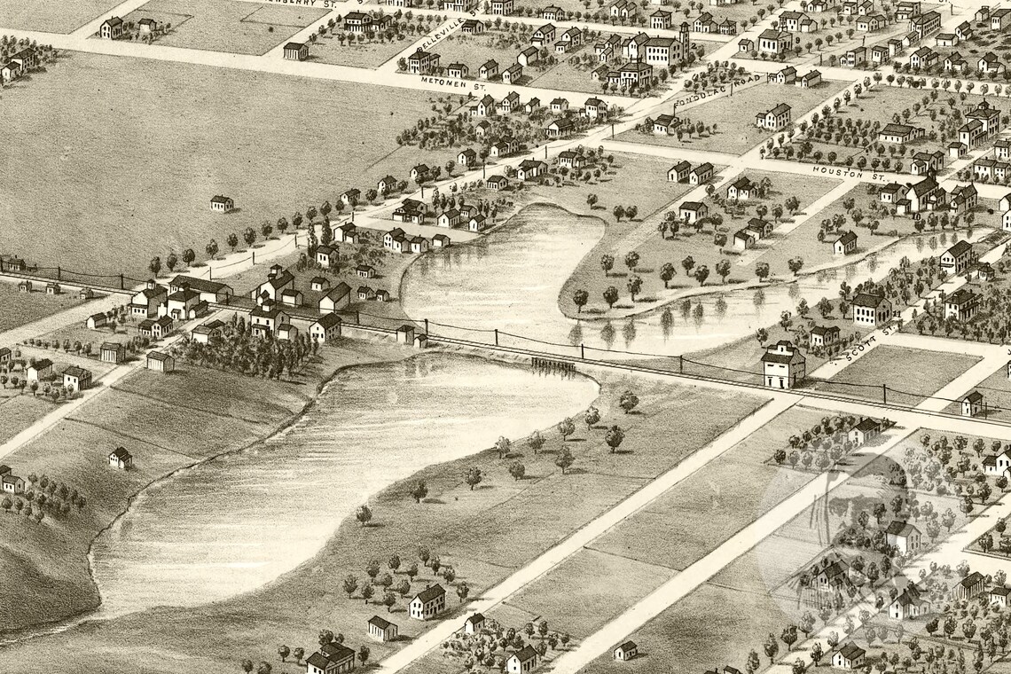 Vintage Ripon Map 1867 Old Map of Ripon Wisconsin Etsy