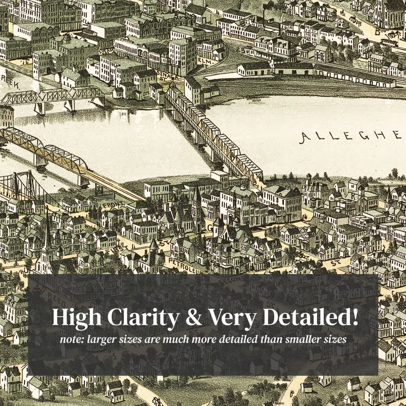 Oil City Map 1896 Old Map of Oil City Pennsylvania Art Etsy