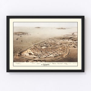 Veracruz Map 1862, Vintage Veracruz Map, Old Veracruz Art, Wall Art Gift for Veracruz History Lovers Retro Decor