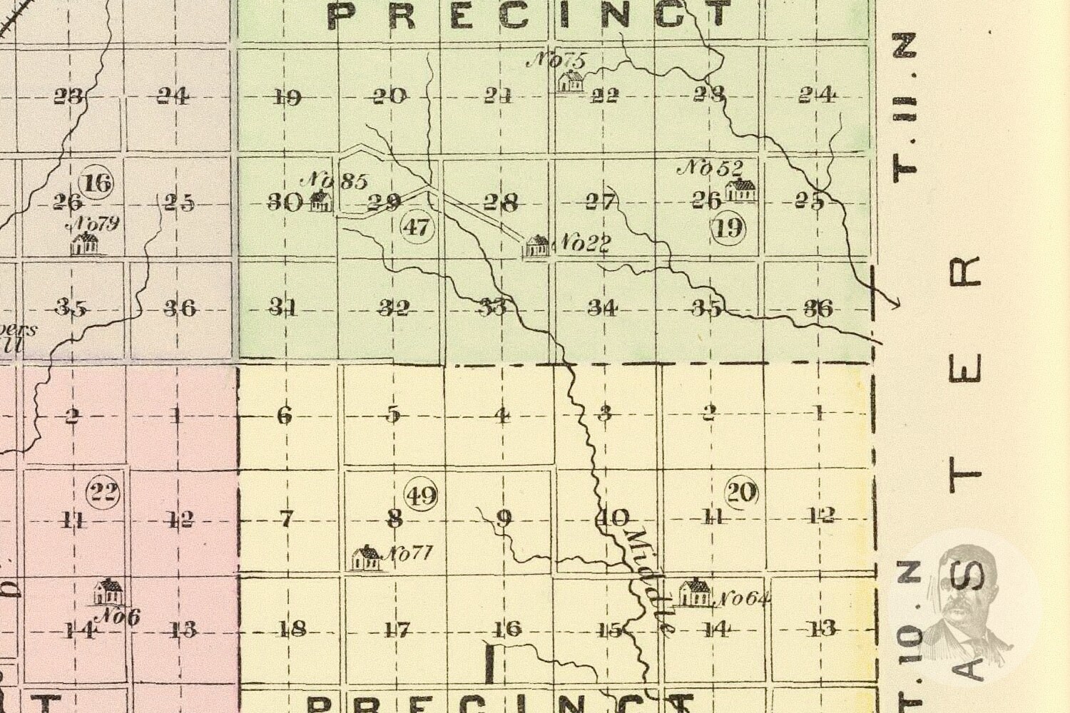 Vintage Seward County NE Map 1885 Old Nebraska Map Etsy
