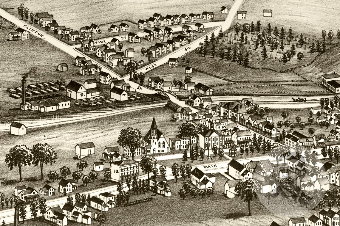 Vintage Whitesboro Map 1891 Old Map of Whitesboro New York Etsy