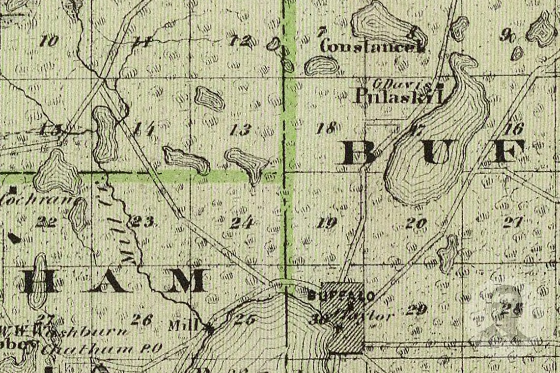 Vintage Wright County MN Map 1874 Old Minnesota Map Etsy