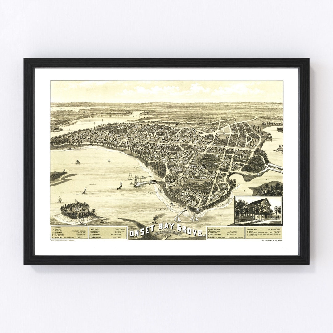 Wareham Map 1885 Old Map of Wareham Massachusetts Art Etsy Singapore
