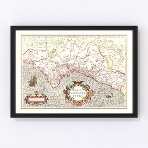 Valencia Map 1623, Vintage Valencia Map, Old Valencia Art, Wall Art Gift for Valencia History Lovers Retro Decor
