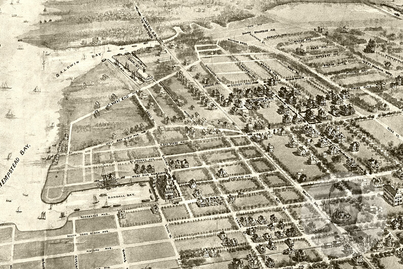 Vintage Freeport Map 1909 Old Map of Freeport New York Etsy