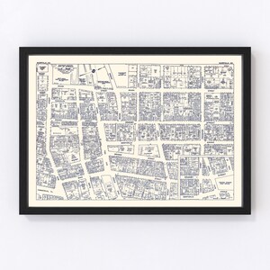 Norfolk Map 1950, Vintage Norfolk Map, Old Norfolk Virginia Art, Wall Art Gift for Norfolk History Lovers Retro Decor