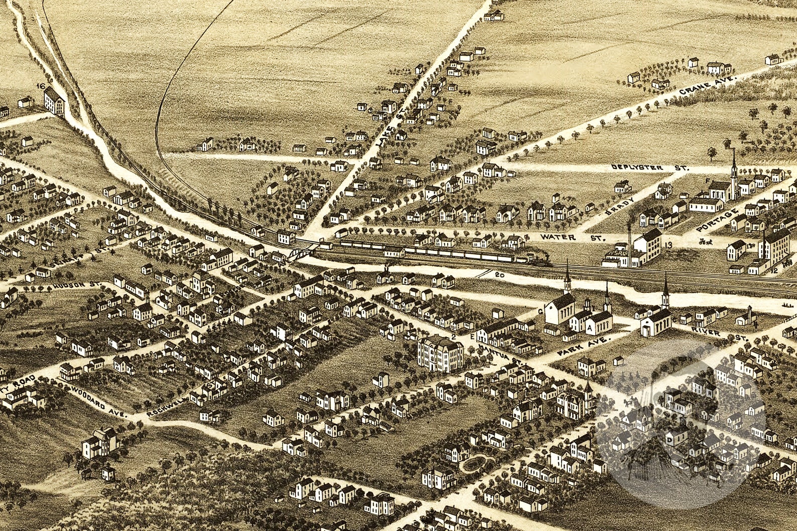 Vintage Kent Map 1882 Old Map of Kent Ohio Historical Wall Etsy