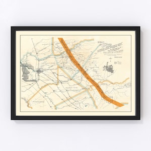 Mother Lode Mineral Belt Map 1898, Vintage Mother Lode Mineral Belt Map, Old Mother Lode Mineral Belt Art, Wall Art Gift for Mother Lode Min