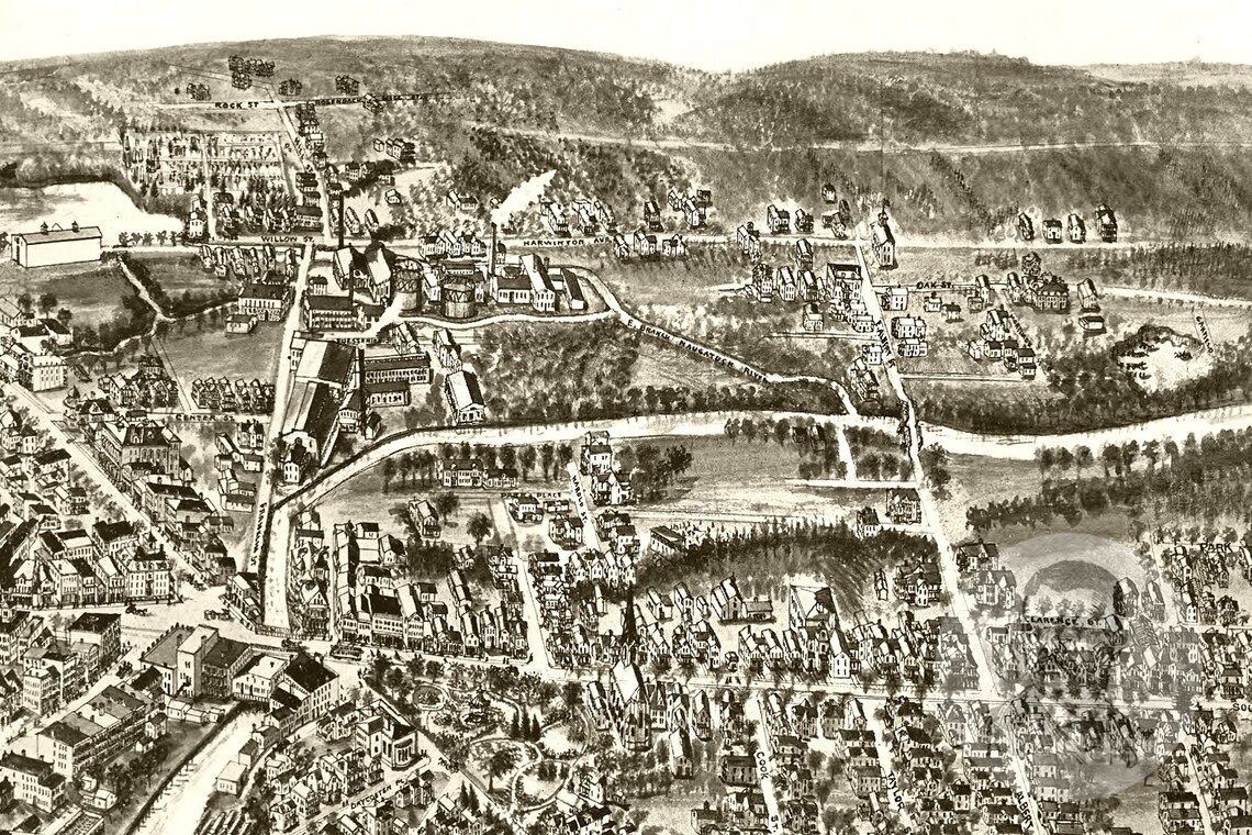 Vintage Torrington Map 1907 Old Map of Torrington Etsy