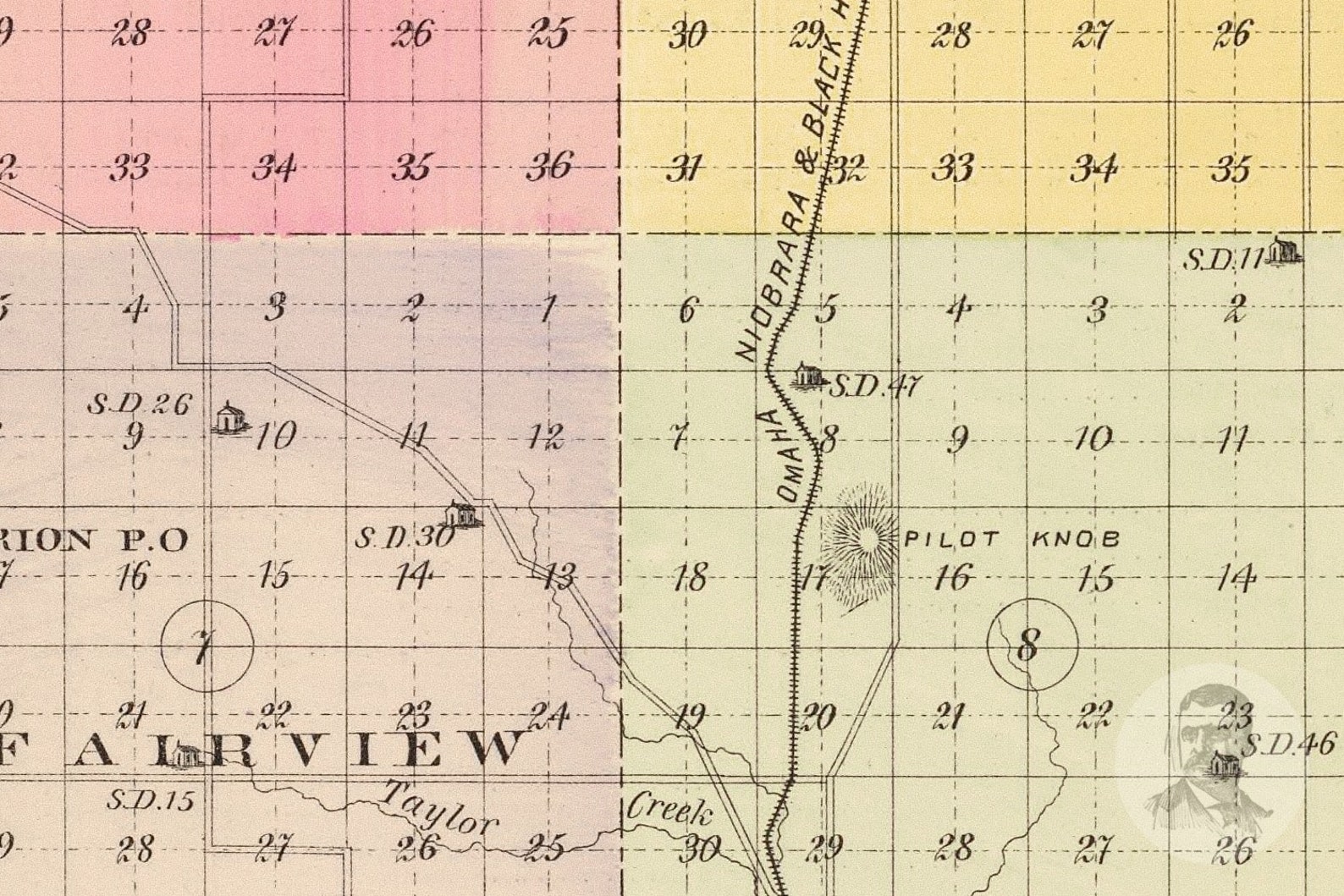 Vintage Madison County NE Map 1885 Old Nebraska Map Etsy
