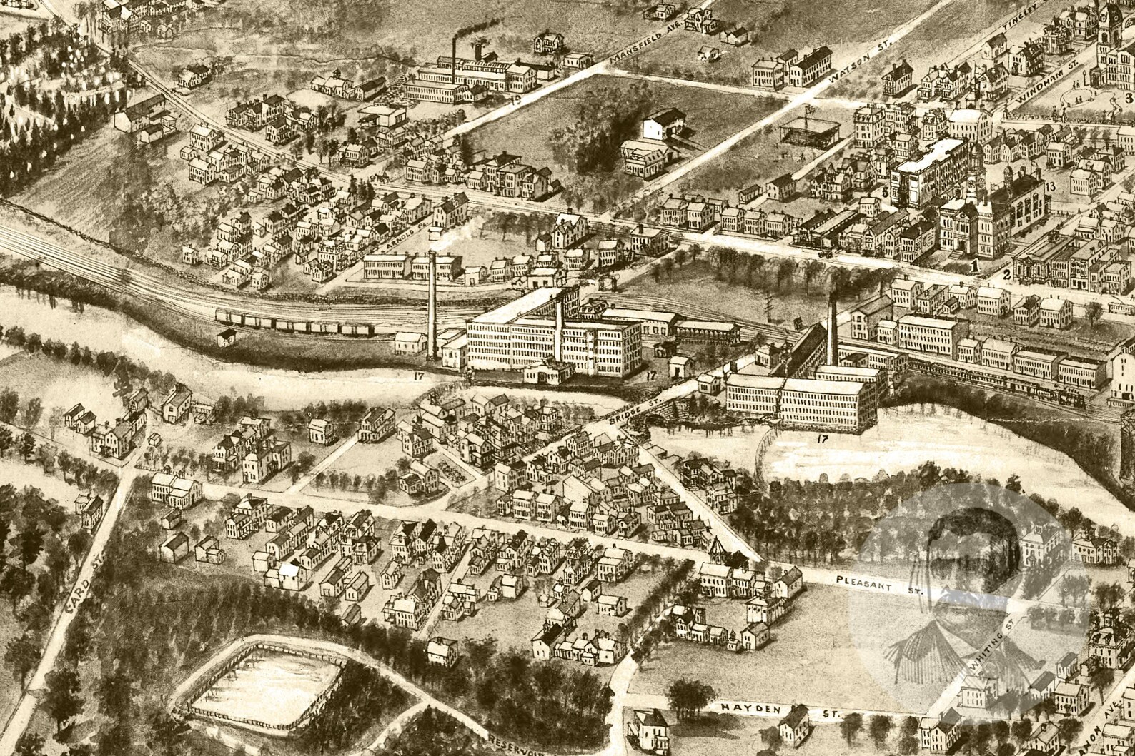 Vintage Willimantic Map 1909 Old Map of Willimantic Etsy