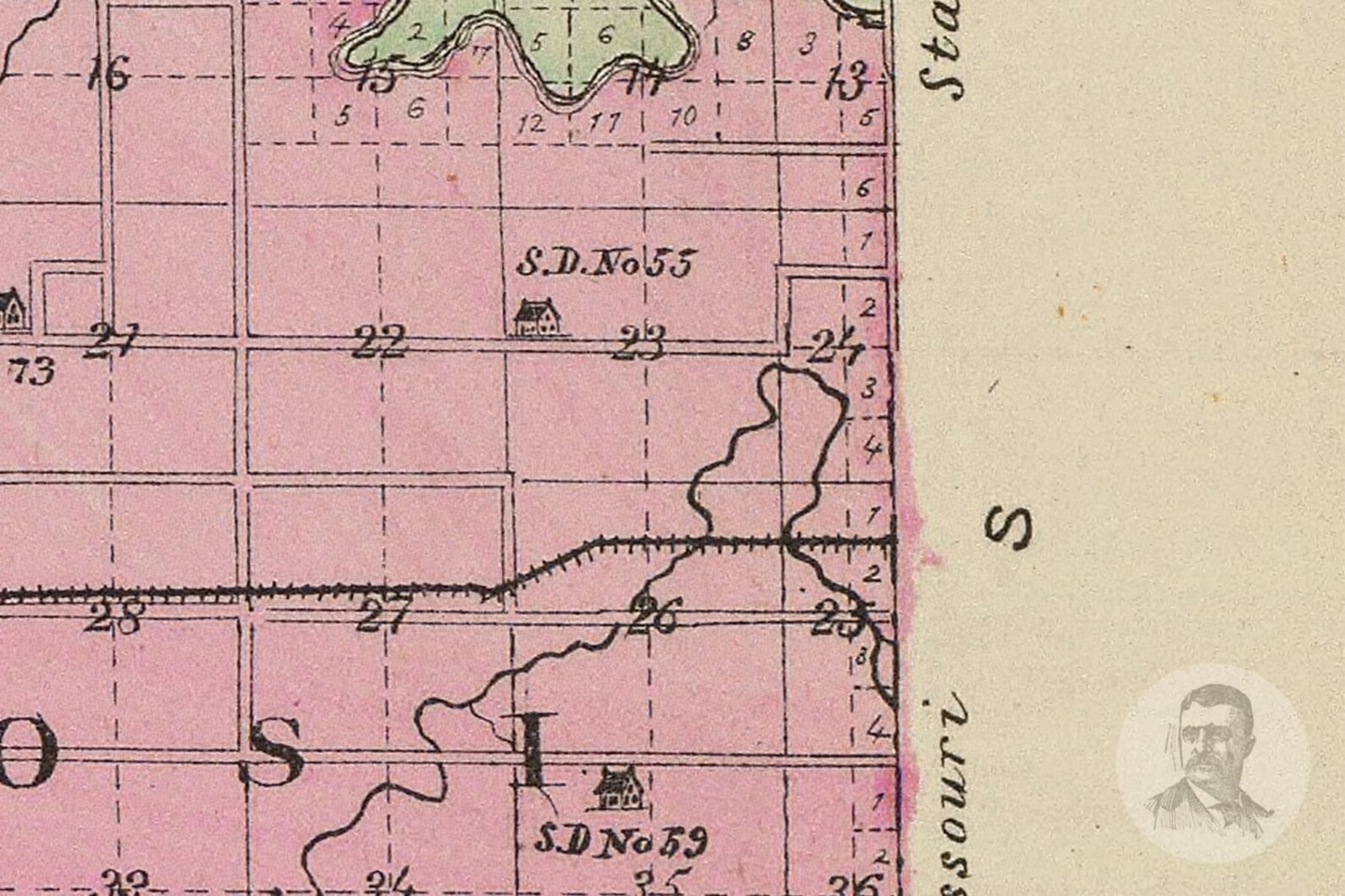 Vintage Linn County KS Map 1887 Old Kansas Map Historical Etsy