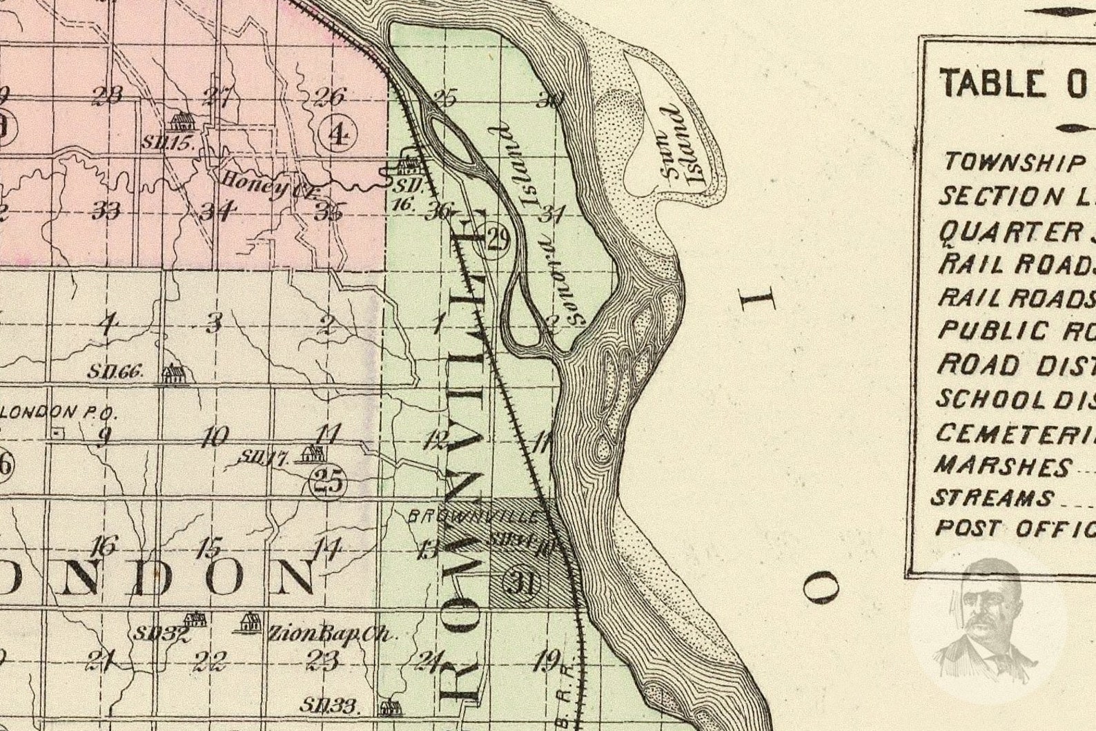 Vintage Nemaha County NE Map 1885 Old Nebraska Map Etsy