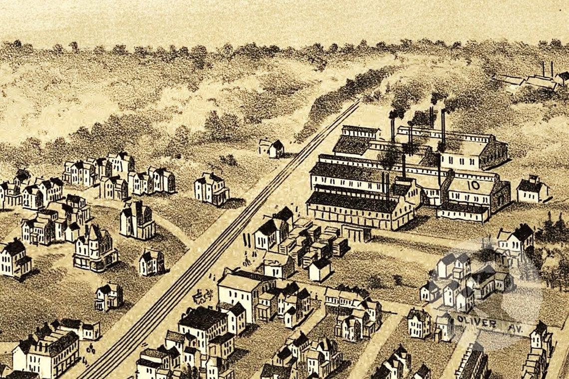 Vintage Duquesne Map 1897 Old Map of Duquesne Pennsylvania Etsy