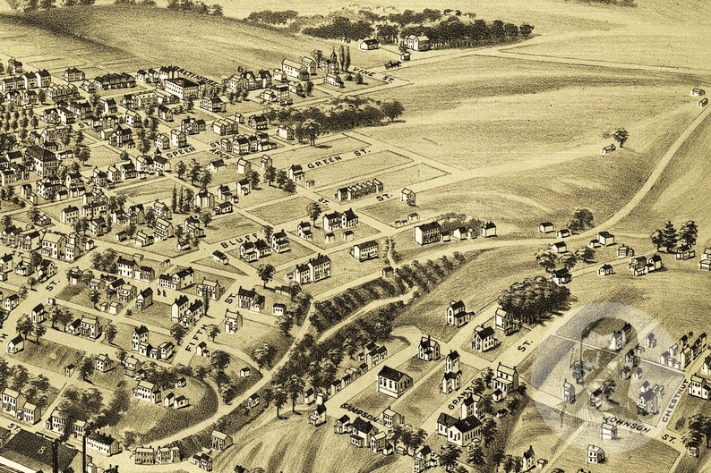 Vintage Belle Vernon Map 1902 Old Map of Belle Vernon Etsy