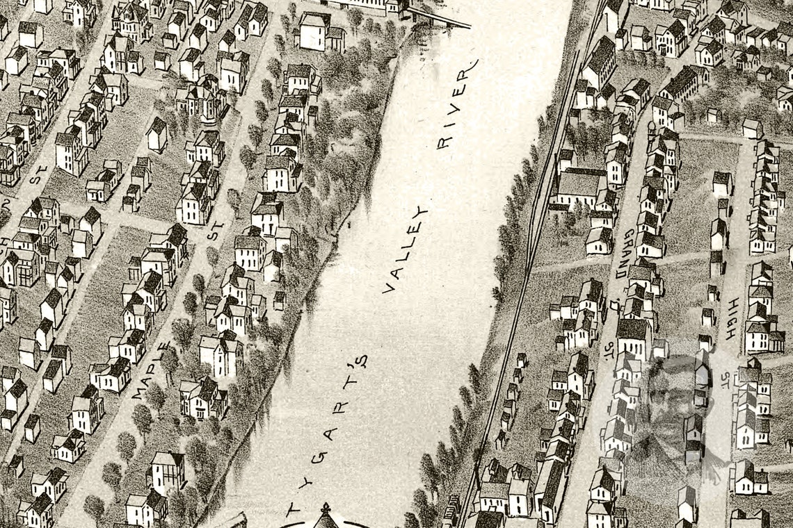 Vintage Grafton Map 1898 Old Map of Grafton West Virginia Etsy