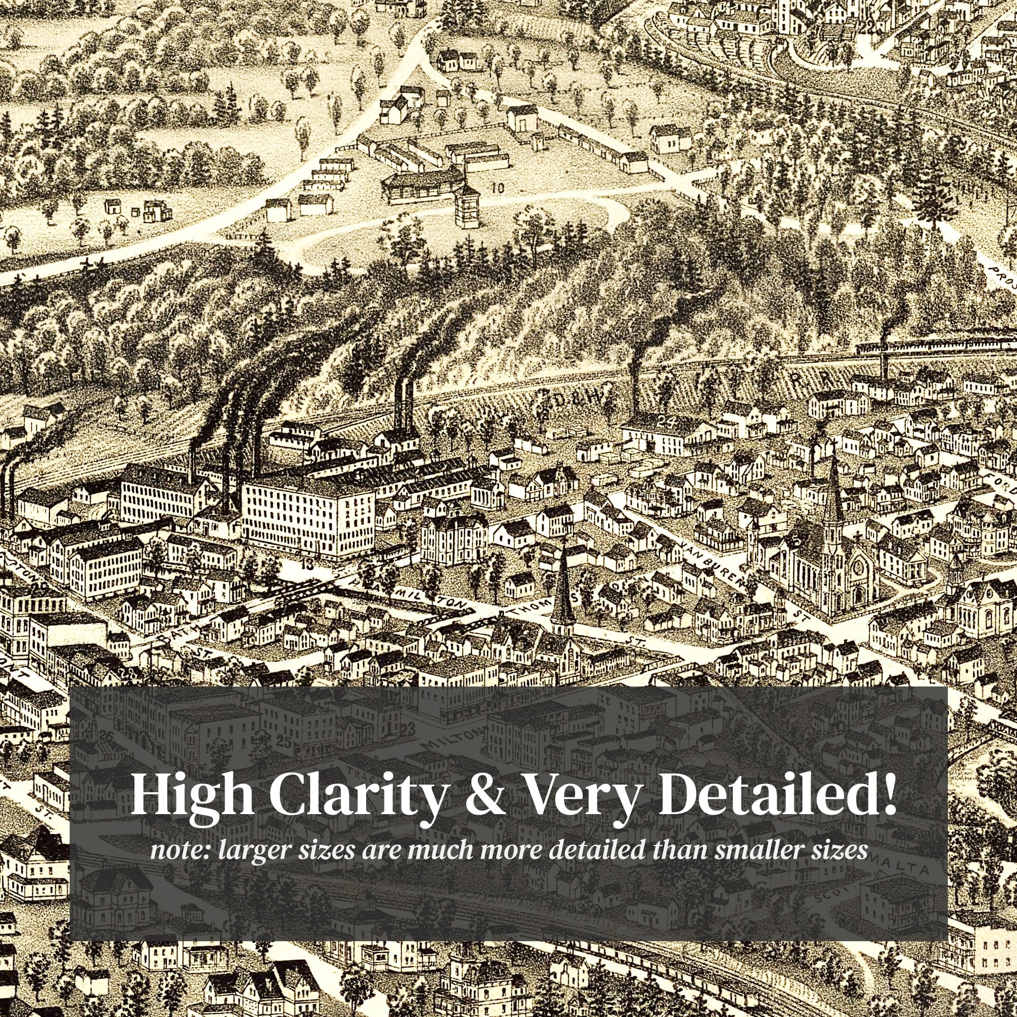 Ballston Spa Map 1890 Old Map of Ballston Spa New York Art Etsy