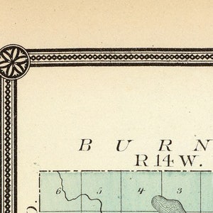Vintage Barron County WI Map 1878 Old Wisconsin Map | Etsy