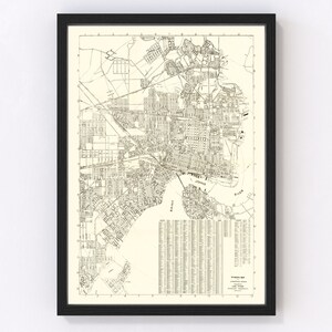 Jacksonville Map 1929, Vintage Jacksonville Map, Old Jacksonville Florida Art, Wall Art Gift for Jacksonville History Lovers Retro Decor