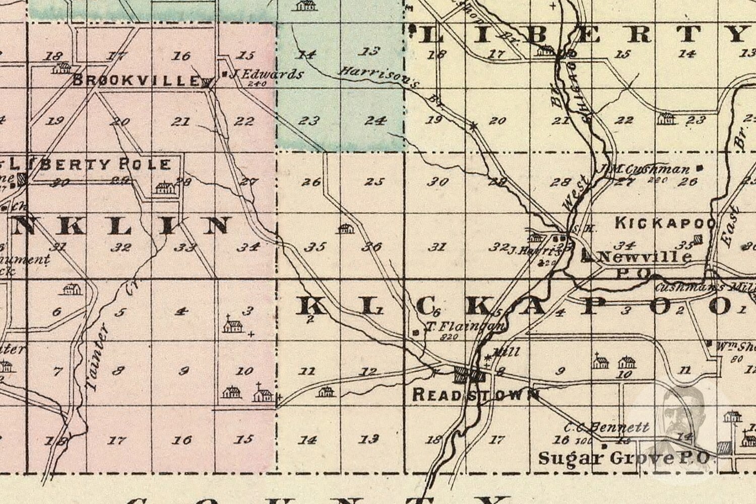 Vintage Vernon County WI Map 1878 Old Wisconsin Map Etsy