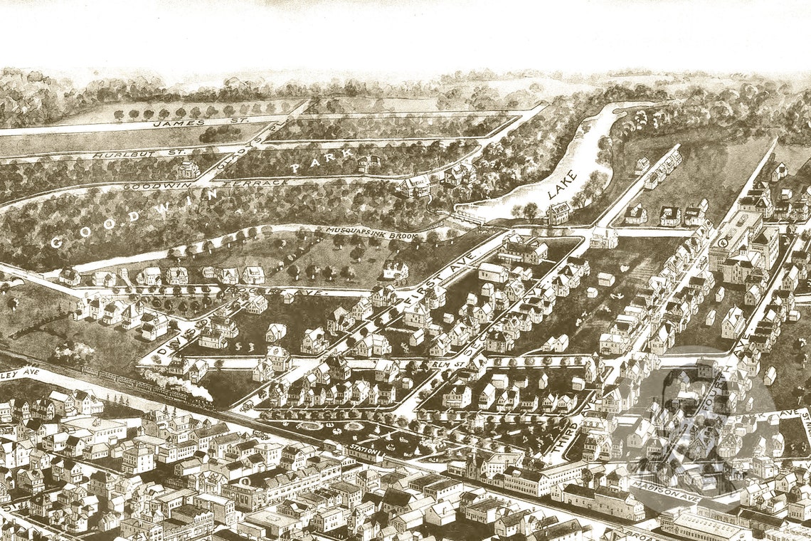 Vintage Westwood Map 1924 Old Map of Westwood New Jersey Etsy