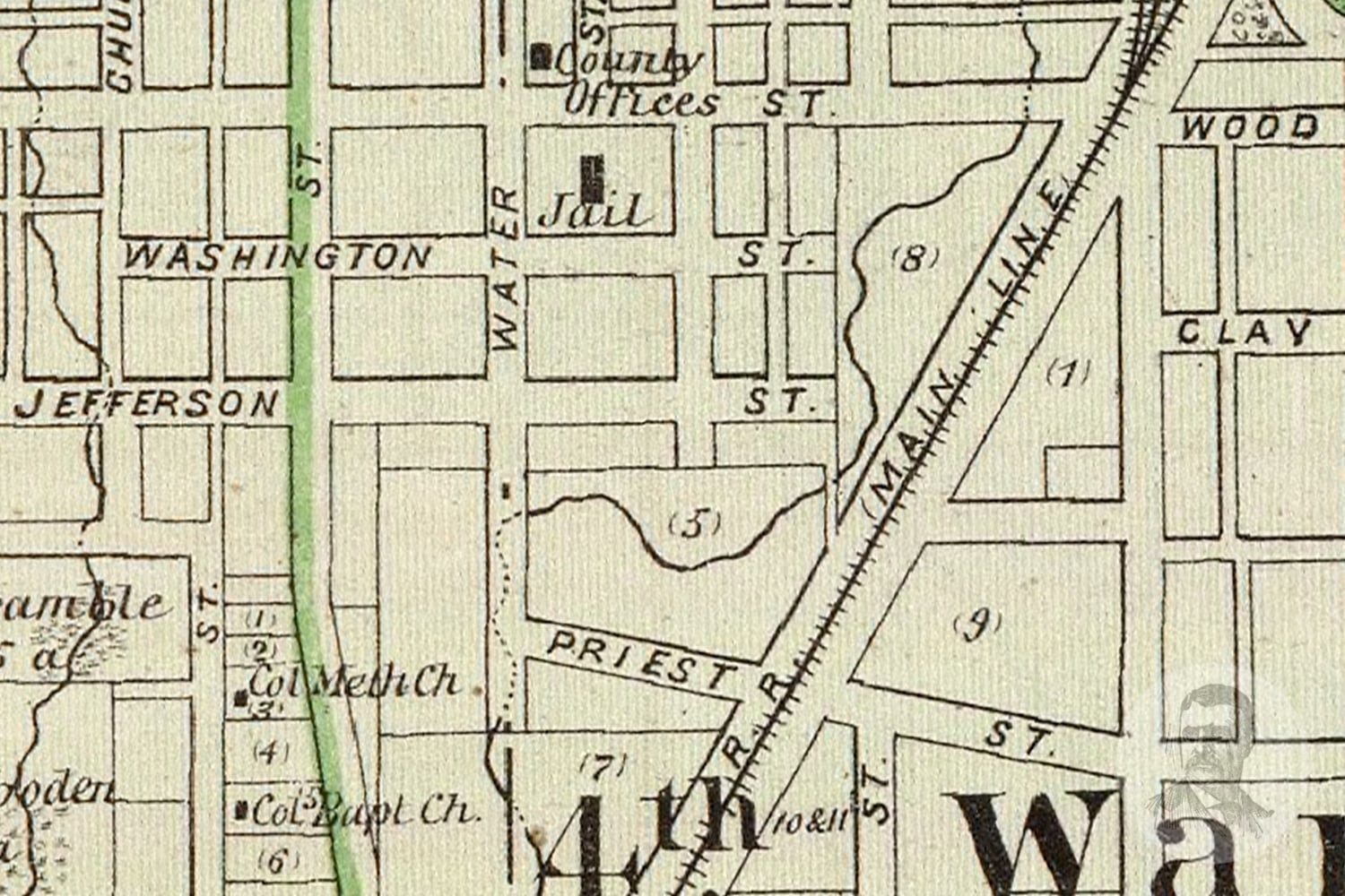 Vintage Decatur Map from 1876 Old Illinois Map Historic IL  Etsy