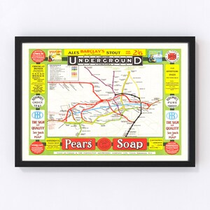 London Map 1908, Vintage London Map, Old London Art, Wall Art Gift for London History Lovers Retro Decor