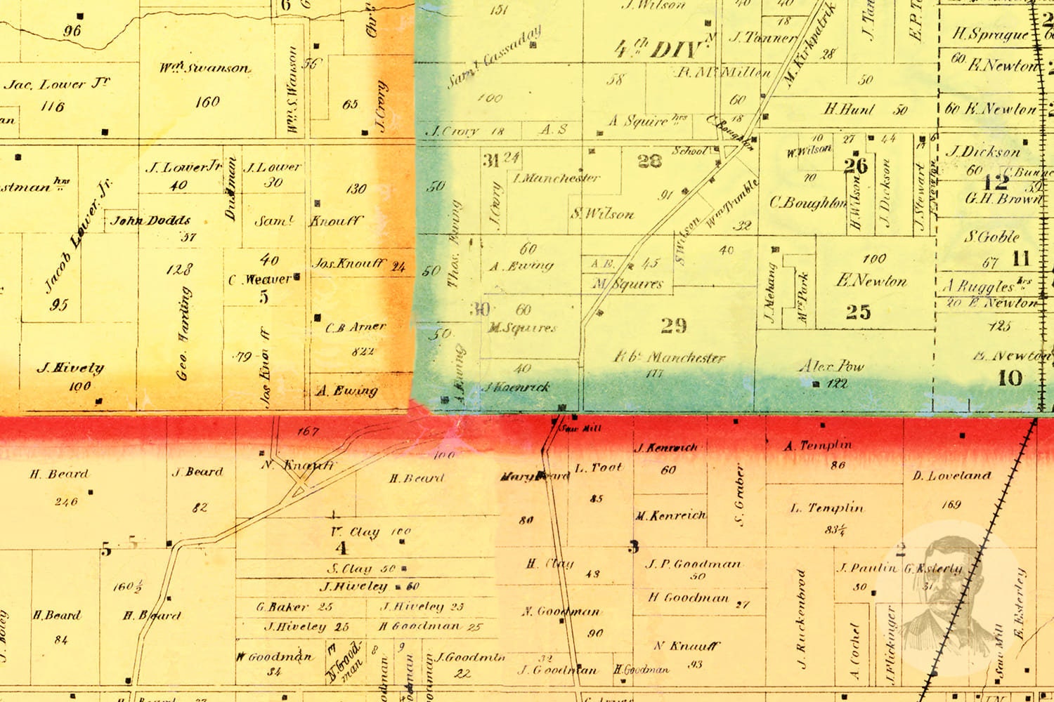 Vintage Mahoning County Map 1860 Old Map of Mahoning County Etsy
