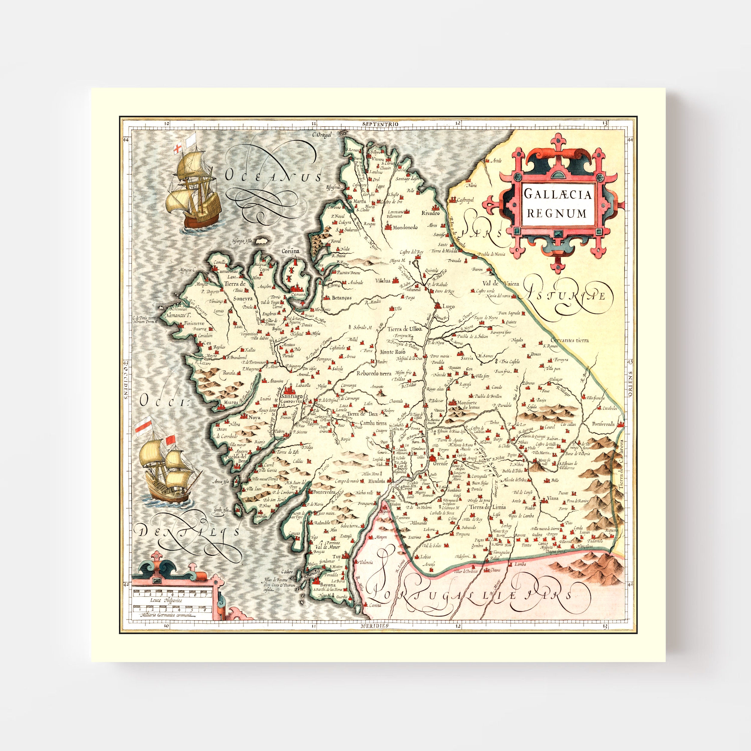 Science Source - Póster Impreso Con Mapa Mundial Del Siglo XVI (36 X 24 Pulgadas