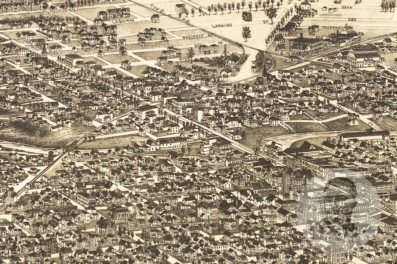 Vintage Findlay Map 1889 Old Map of Findlay Ohio Historical Etsy