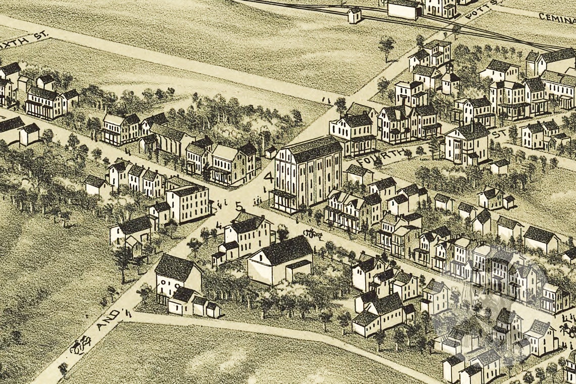 Vintage Pennsburgh Map 1894 Old Map of Pennsburgh Etsy