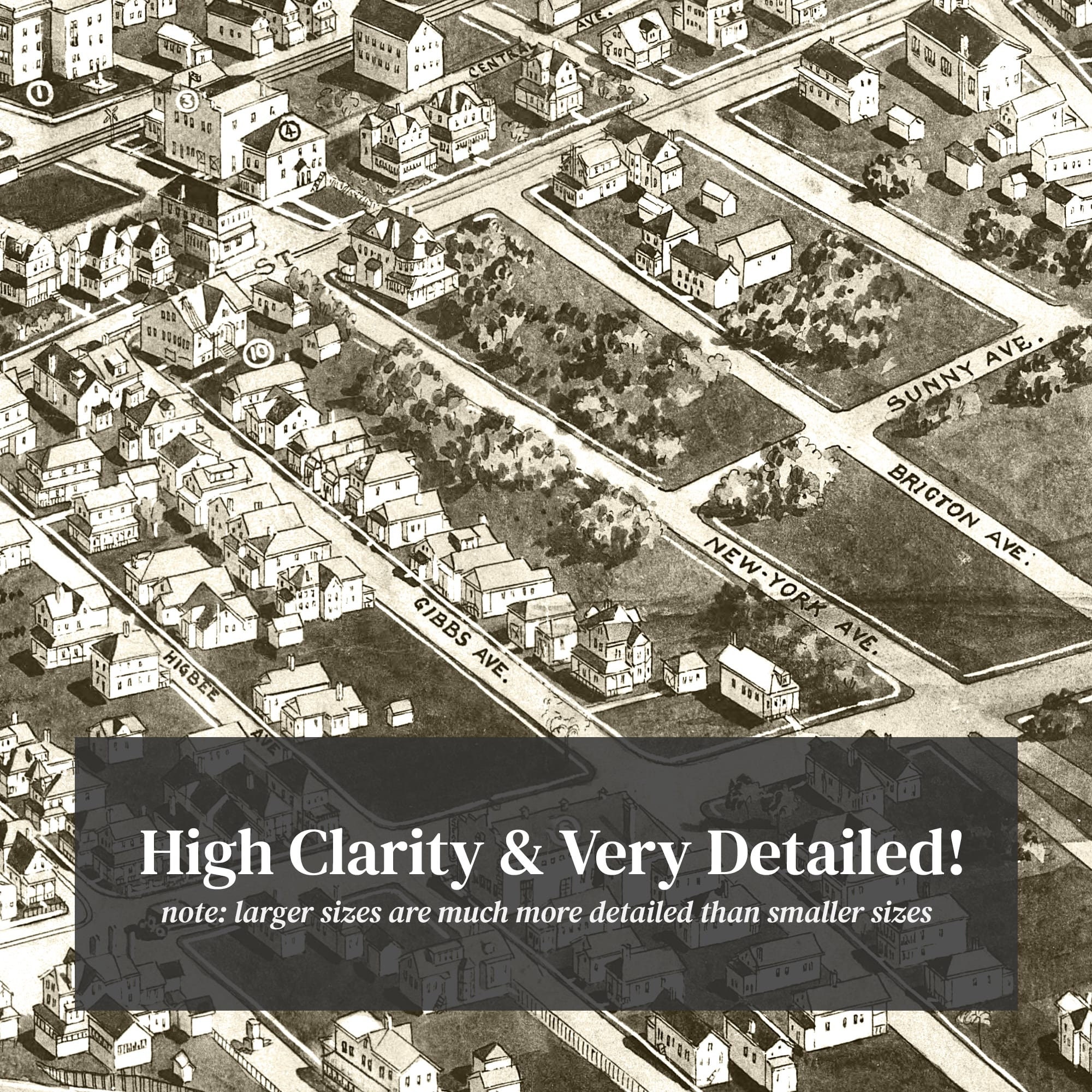 Somers Point Map 1925 Old Map of Somers Point New Jersey Art Etsy UK