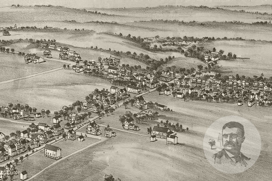 Vintage Millersville Map 1894 Old Map of Millersville Etsy