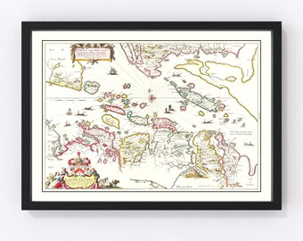Lorne Map 1665, Vintage Lorne Map, Old Lorne Art, Wall Art Gift for Lorne History Lovers Retro Decor