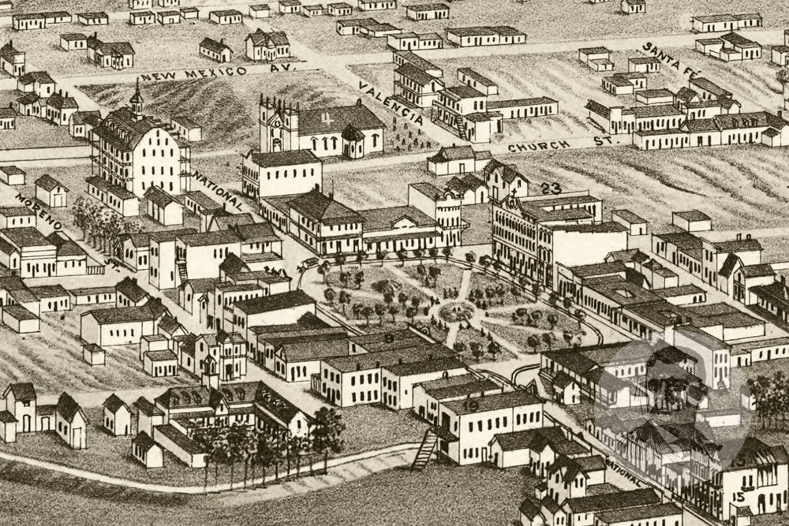 Vintage Las Vegas Map 1882 Old Map of Las Vegas New Mexico Etsy