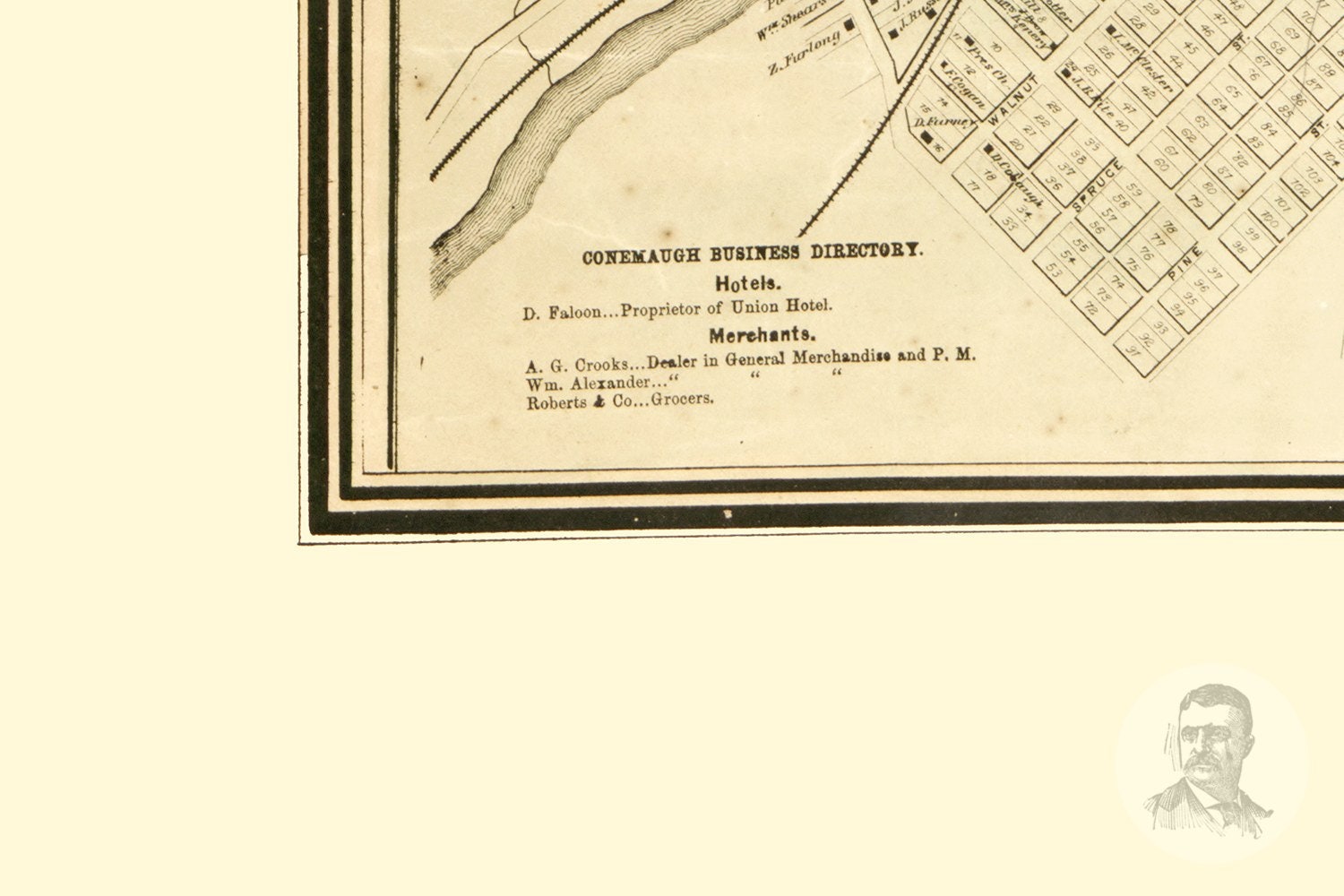 Vintage Cambria County Map 1867 Old Map of Cambria County | Etsy