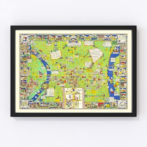 Philadelphia Map 1926, Vintage Philadelphia Map, Old Philadelphia Pennsylvania Art, Wall Art Gift for Philadelphia History Lovers Retro Deco