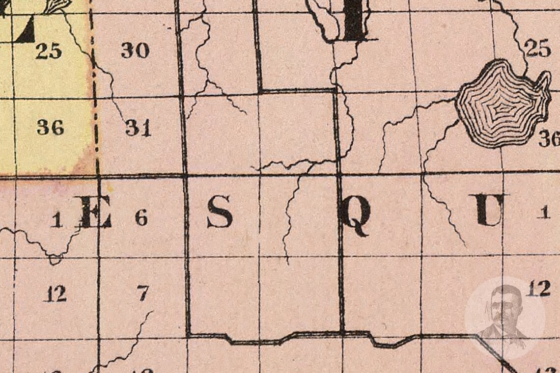 Vintage Presque Isle County MI Map 1873 Old Michigan Map Etsy