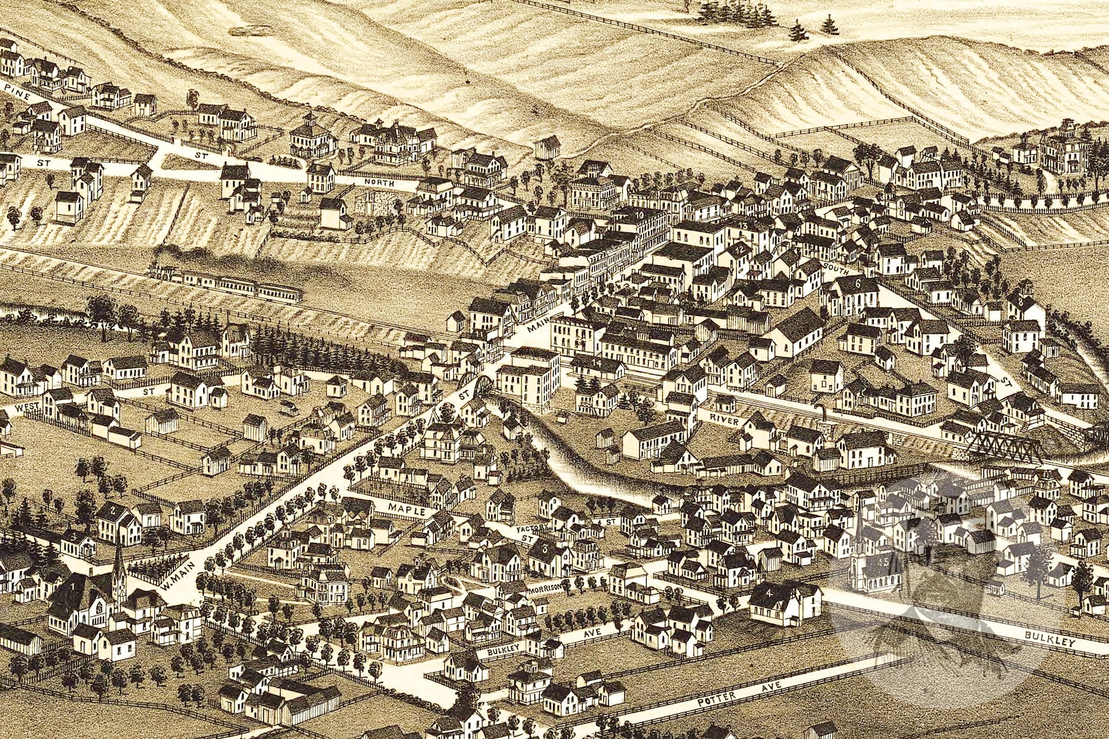 Vintage Granville Map 1886 Old Map of Granville New York Etsy