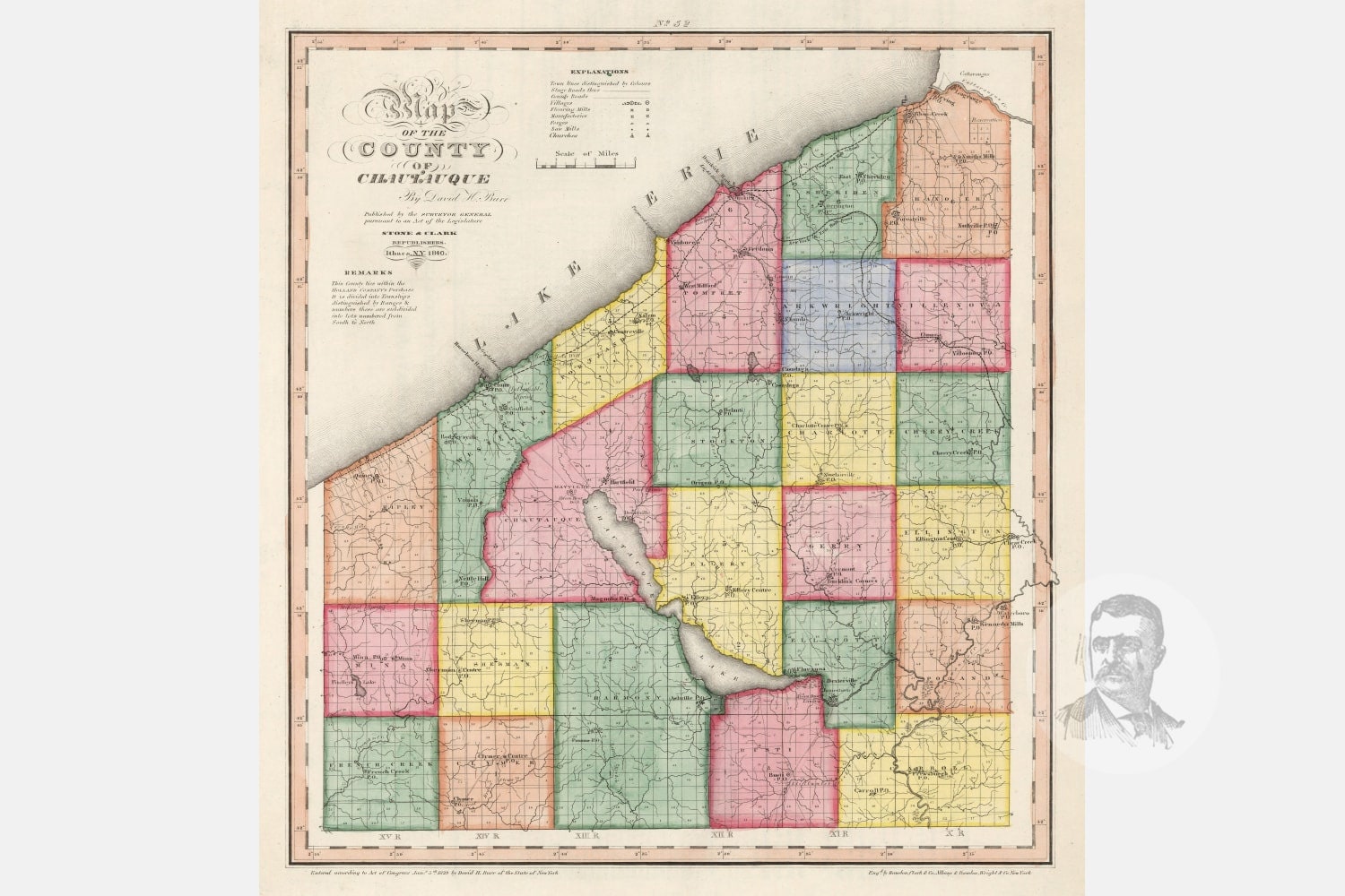 Chautauqua County Ny Wall Map Premium Style By Market vrogue.co