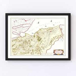 Moravia Map 1665, Vintage Moravia Map, Old Moravia Art, Wall Art Gift for Moravia History Lovers Retro Decor