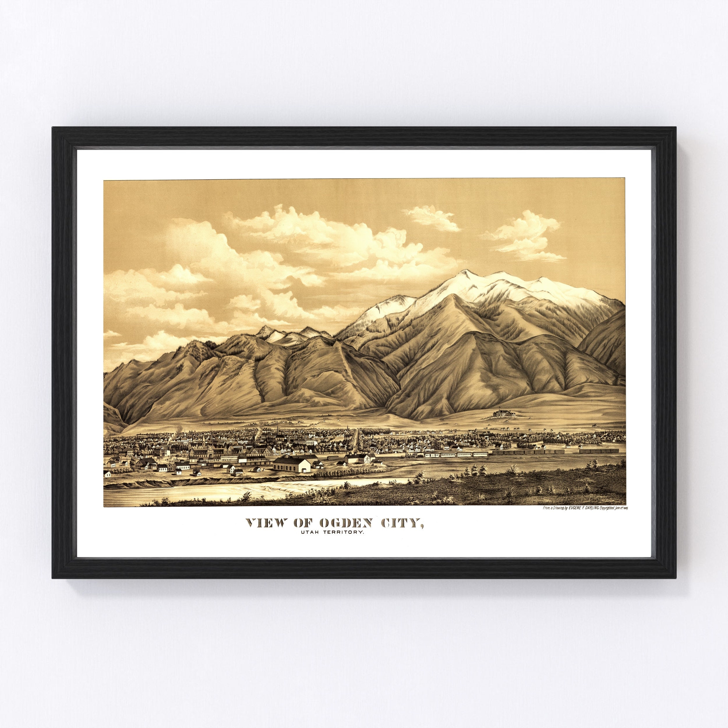 Ogden Map 1889 Old Map of Ogden Utah Art Vintage Print - Etsy