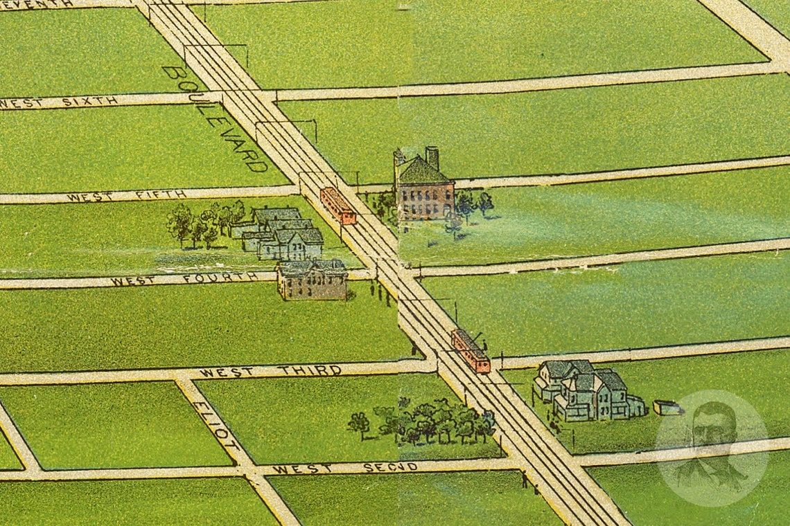 Vintage Depew Map 1898 Old Depew New York Map Historic NY Etsy