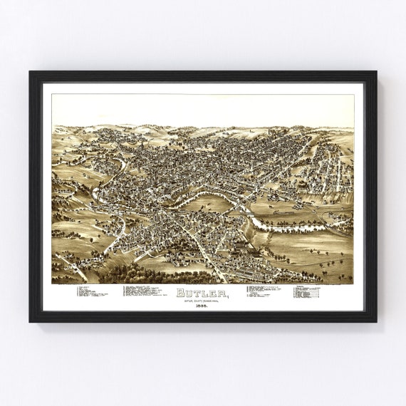 Butler Pennsylvania Located On A Map