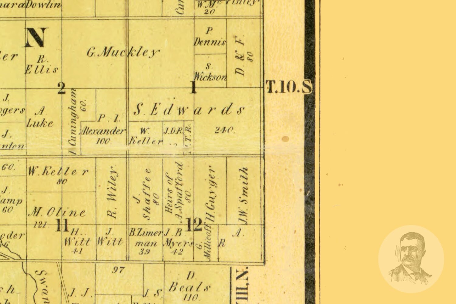 Vintage Fulton County Map 1850 Old Map of Fulton County Etsy