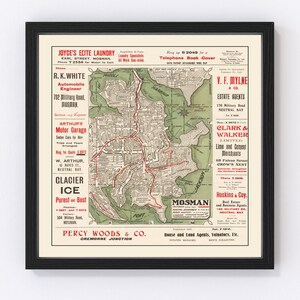 Sydney Map 1925, Vintage Sydney Map, Old Sydney Art, Wall Art Gift for Sydney History Lovers Retro Decor