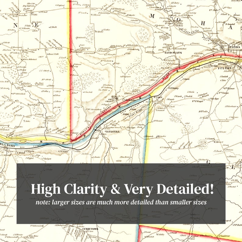 Montgomery County New York Map 1853 Old Map of Montgomery Etsy