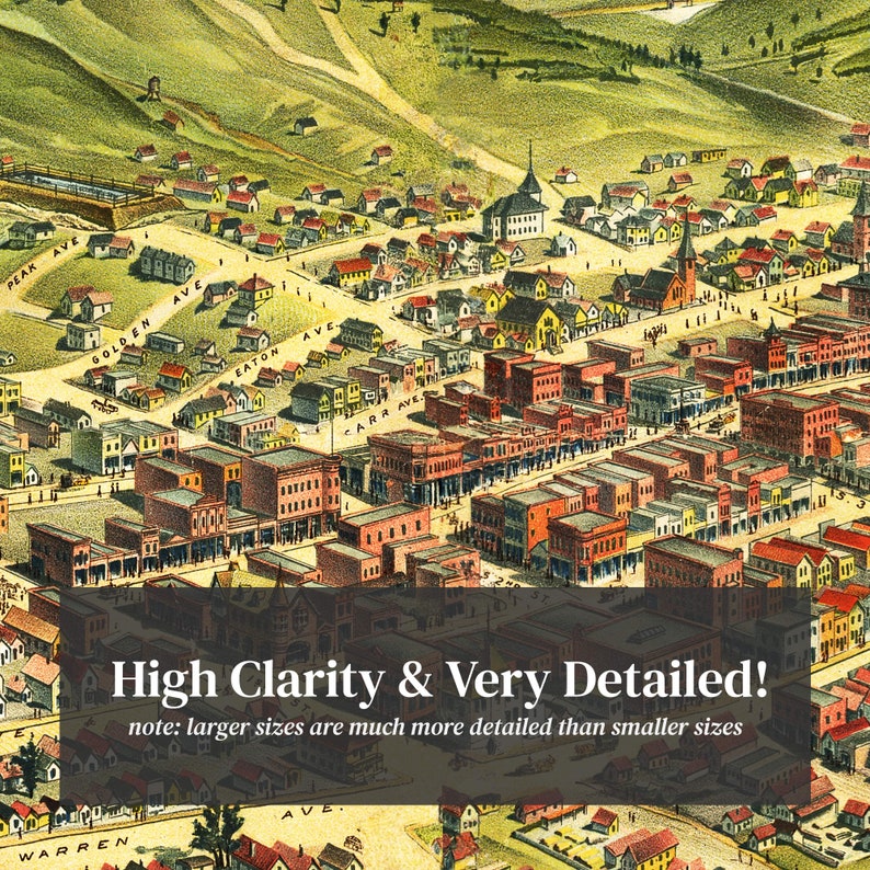 Cripple Creek Map 1896 Old Map of Cripple Creek Colorado Art - Etsy